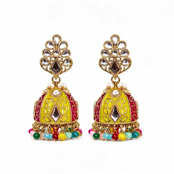 Multicolour_Kundan_Style_Jhumka_Earrings_for_Women