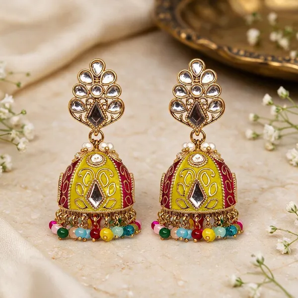 Multicolour_Kundan_Style_Jhumka_Earrings_for_Women