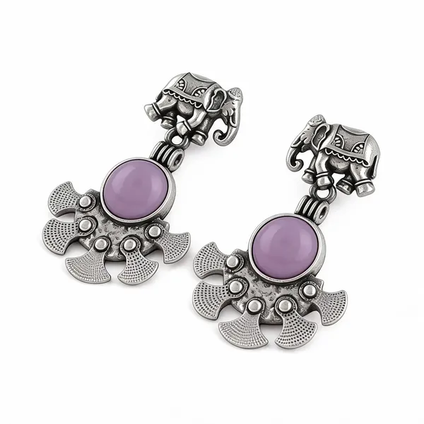Silver-Tone_Elephant_Dangle_Earrings_for_Women