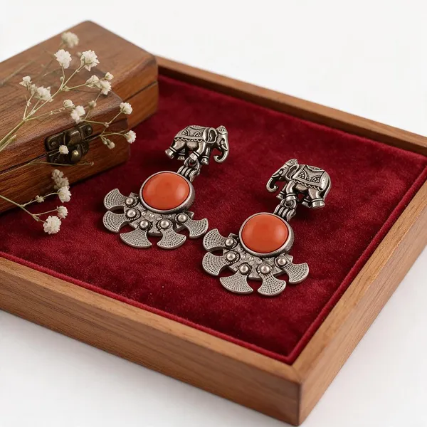 Silver_Oxidised_Elephant_Drop_Earrings_for_Women