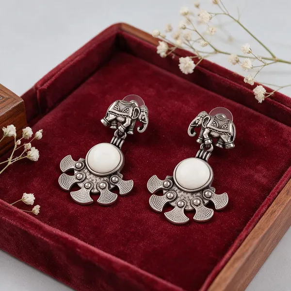 Silver_Elephant_Drop_Earrings_for_Women