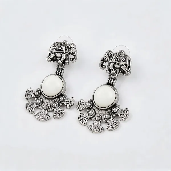 Silver_Elephant_Drop_Earrings_for_Women