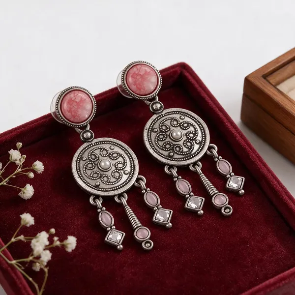 Silver_Tone_Oxidised_Drop_Earrings_for_Women