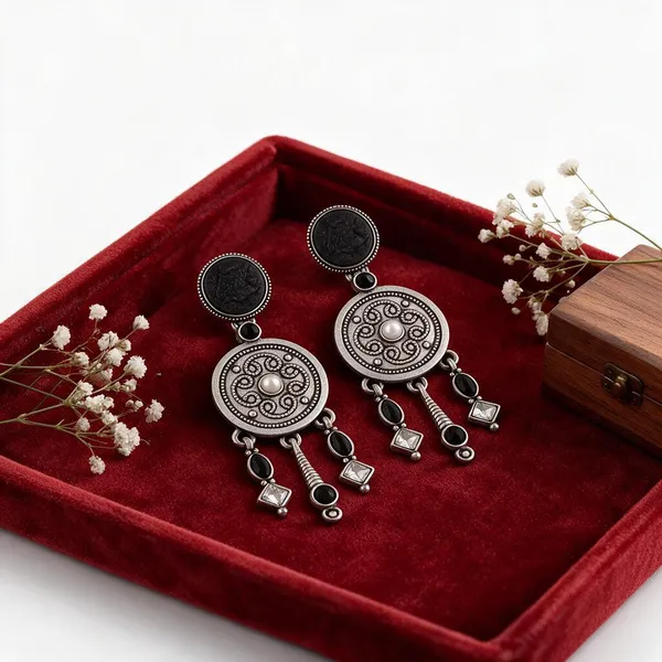 Oxidized_Silver_Tribal_Dangle_Earrings_for_Women