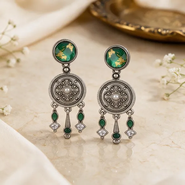 Green_Oxidised_Drop_Earrings_for_Women