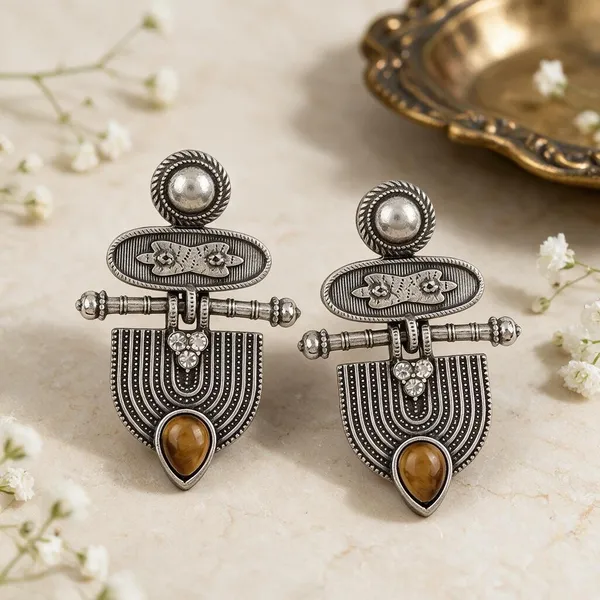 Oxidized_Silver_Tribal_Drop_Earrings_for_Women