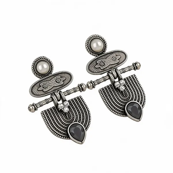 Silver_Tone_Oxidized_Statement_Drop_Earrings_for_Women