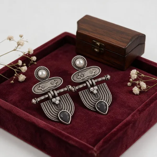 Silver_Tone_Oxidized_Statement_Drop_Earrings_for_Women