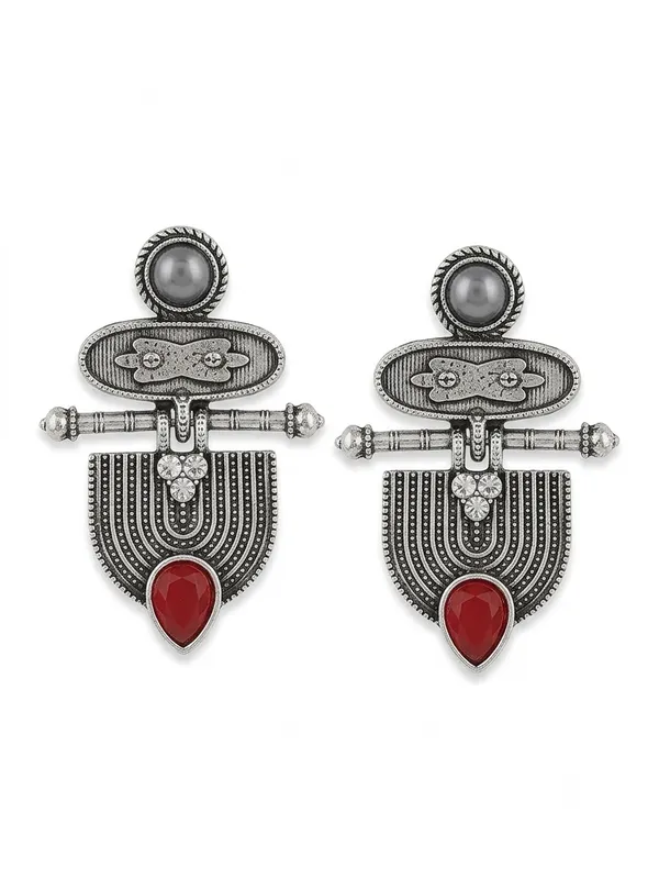Oxidized_Silver-Tone_Statement_Earrings_for_Women