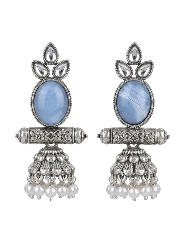 Silver_Blue_Stone_Jhumka_Earrings_for_Women