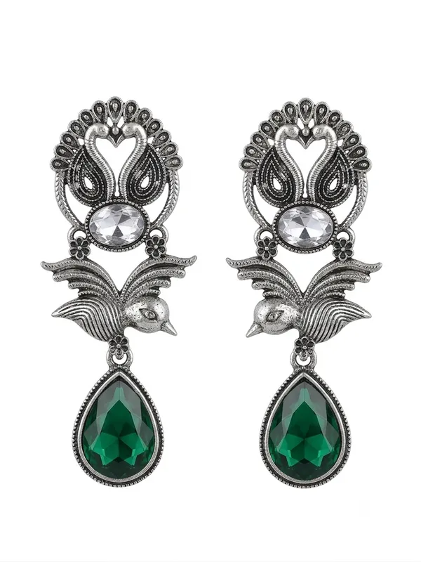 Silver_Tone_Peacock_Drop_Earrings_for_Women