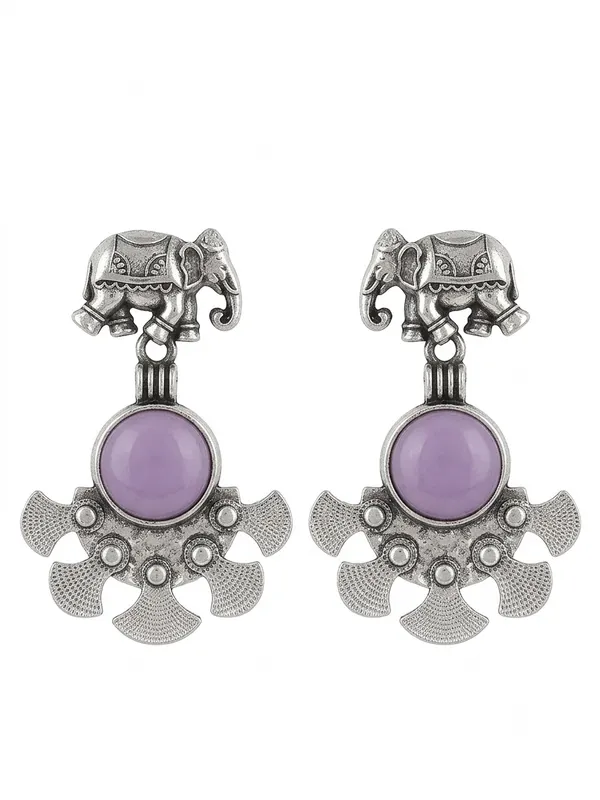 Silver-Tone_Elephant_Dangle_Earrings_for_Women