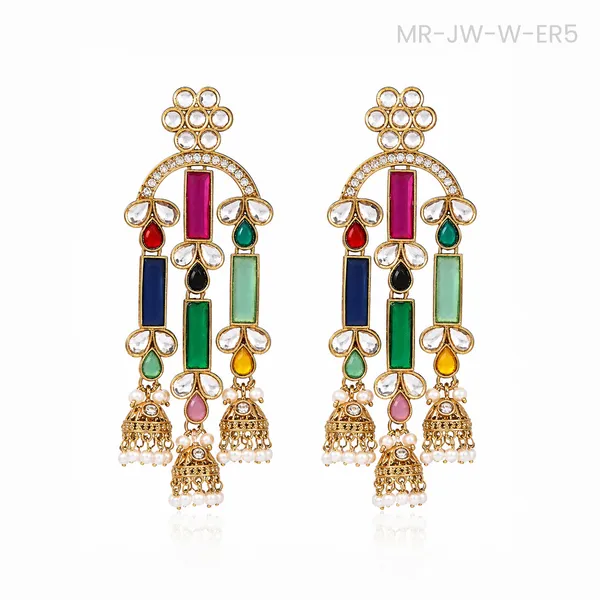 Gold_Tone_Multicolour_Stone_Jhumka_Drop_Earrings_for_Women