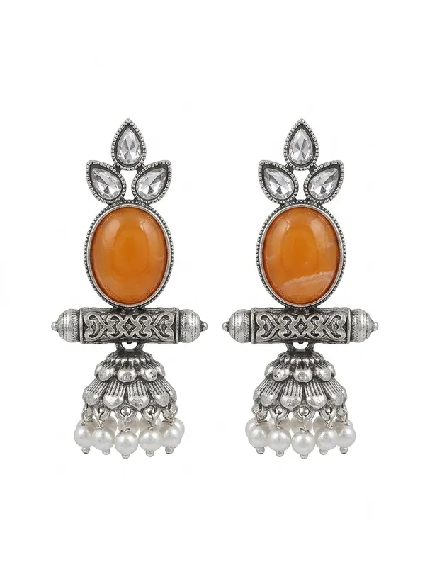 Silver-Tone_Stone_Dangle_Earrings_for_Women