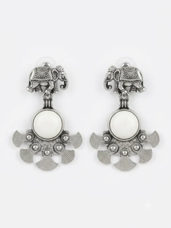 Silver_Elephant_Drop_Earrings_for_Women