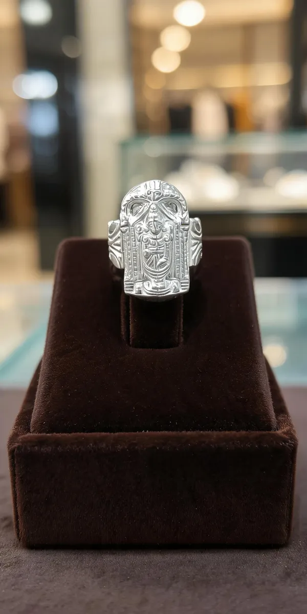 Silver_Metal_Embossed_Hanuman_Religious_Ring_For_Men