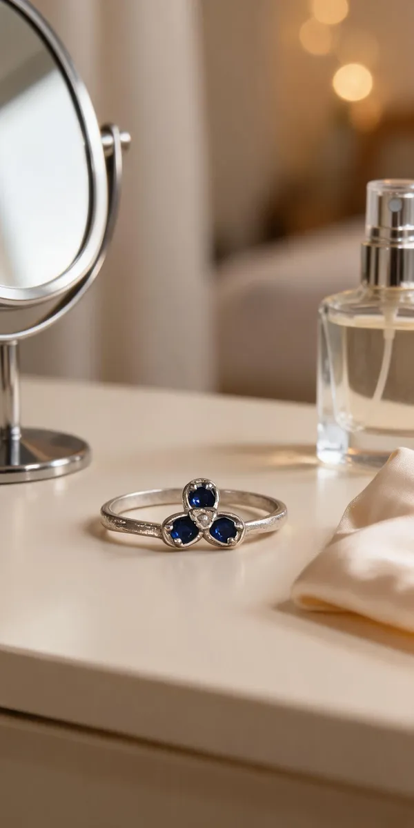 Silver_Metal_Blue_Stone_Floral_Ring_For_Women