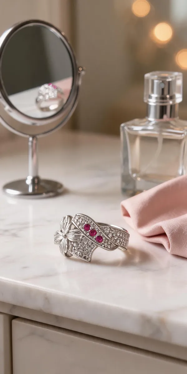 Silver_Metal_Pink_Stone_Leaf_Floral_Ring_For_Women