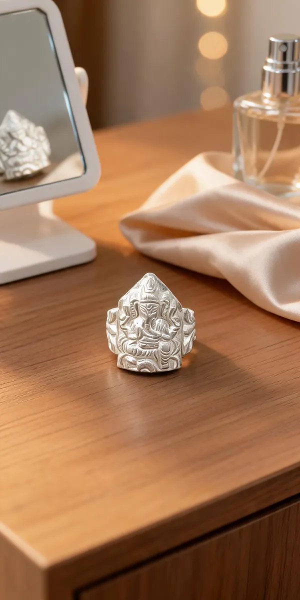 Silver_Metal_Traditional_Ganesha_Motif_Ring_For_Unisex