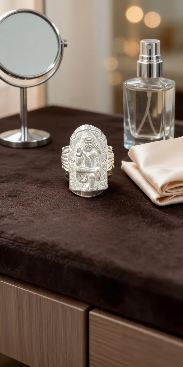 Silver_Metal_Textured_Sai_Baba_Religious_Ring_For_Unisex