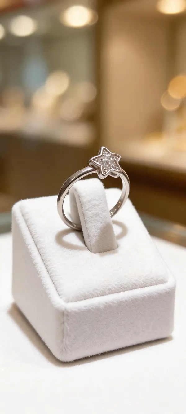 Silver_Metal_Star_Clear_Stone_Embellished_Ring_For_Women