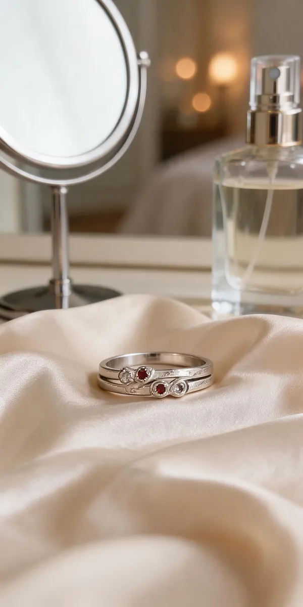 Silver_Metal_Clear_Red_Stone_Layered_Ring_For_Women