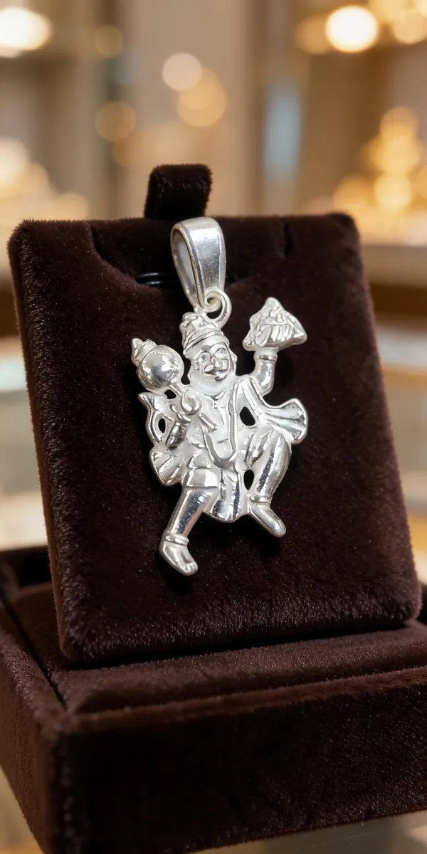Silver_Metal_Hanuman_Deity_Pendant_For_Unisex