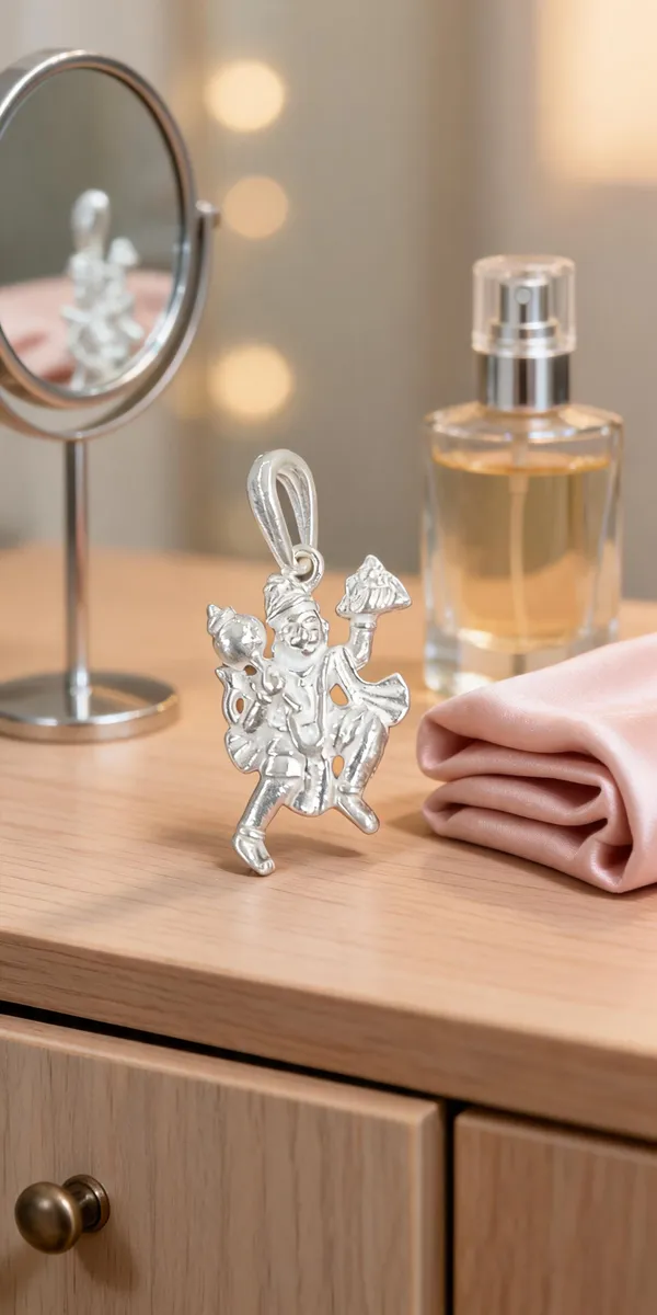 Silver_Metal_Hanuman_Deity_Pendant_For_Unisex