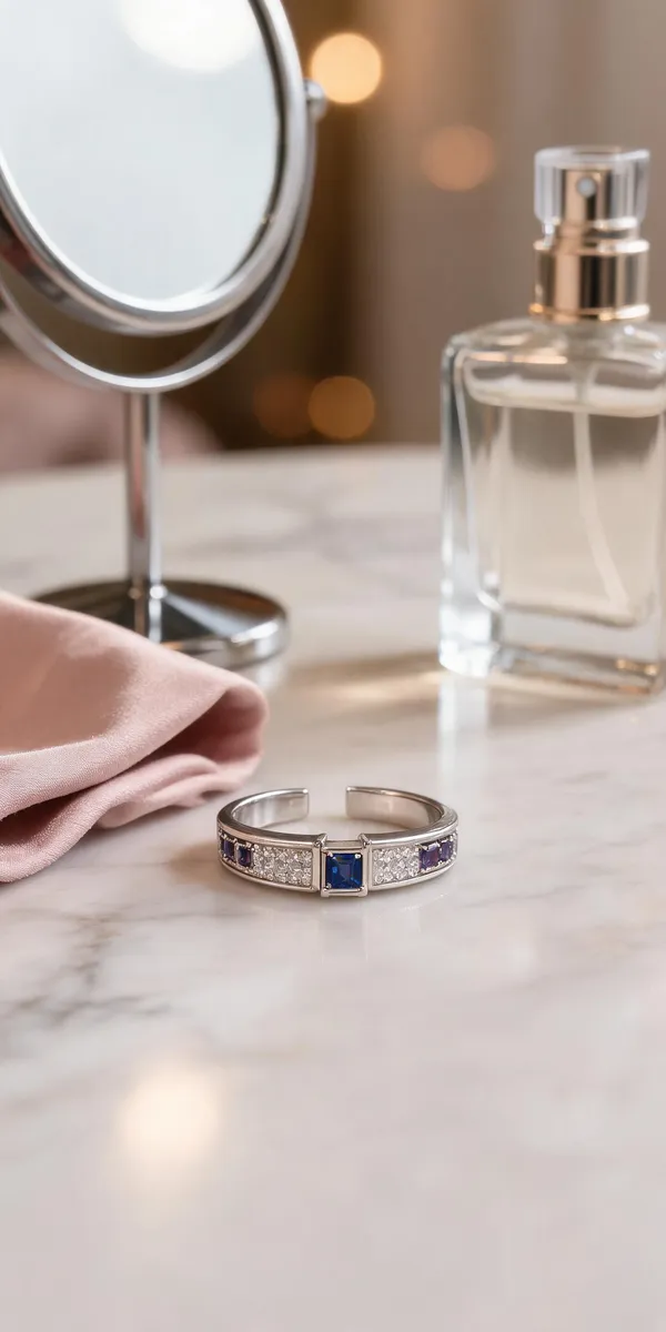 Silver_Metal_Blue_Stone_Studded_Ring_For_Women