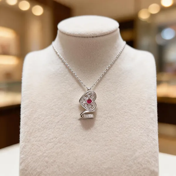 Silver_Metal_Pink_Accent_Ornate_Pendant_Necklace_For_Women