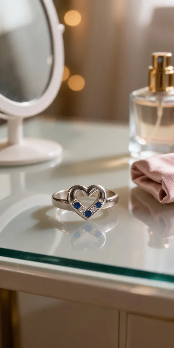 Silver_Metal_Heart_Motif_Blue_Stone_Ring_For_Women