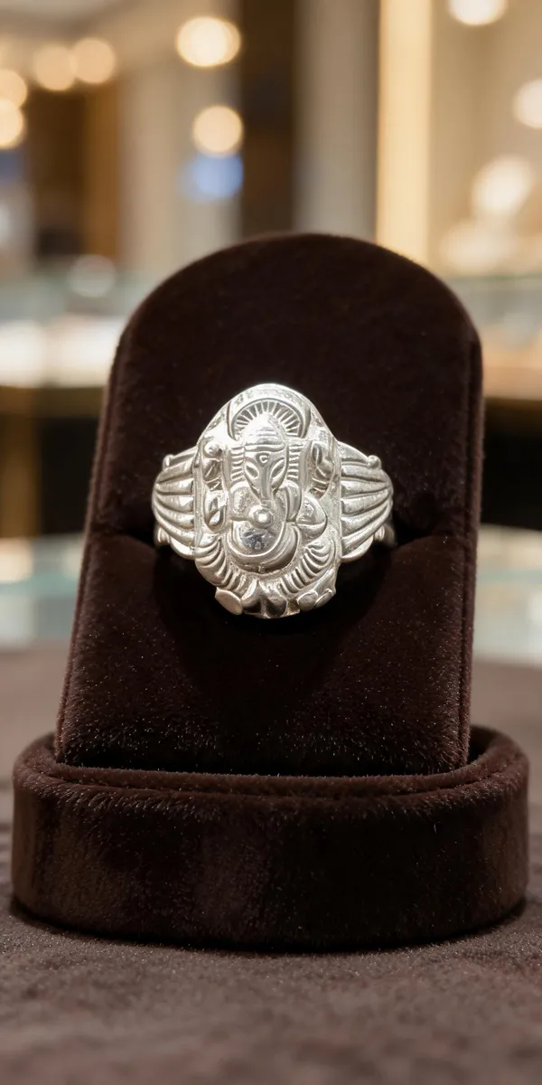 Silver_Metal_Ganesha_Motif_Statement_Ring_For_Unisex