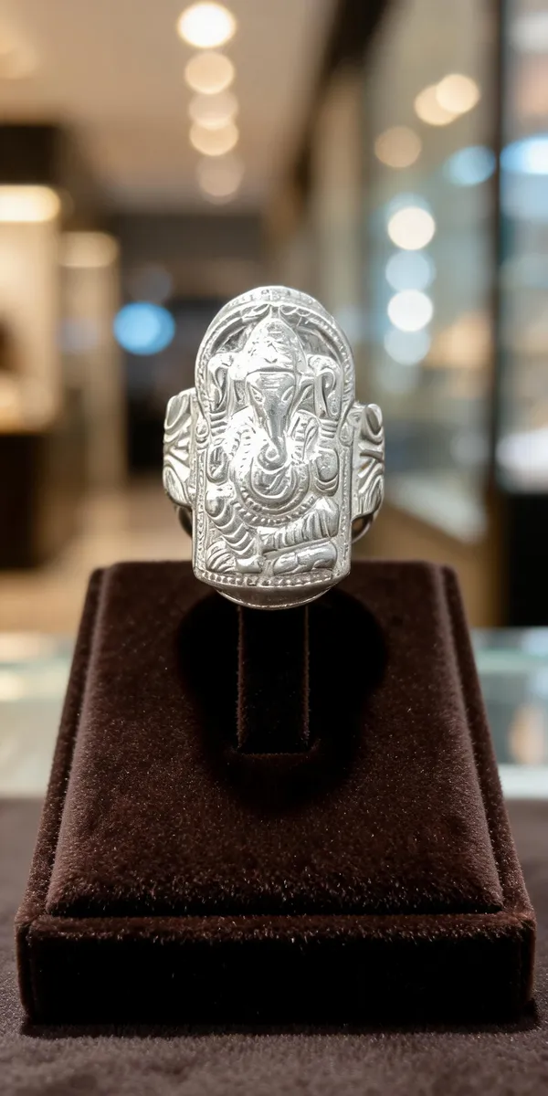 Silver_Metal_Ganesha_Motif_Sculpted_Ring_For_Unisex