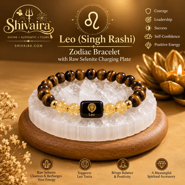 Leo_(Singh_Rashi)_Zodiac_Bracelet_with_Raw_Selenite_Charging_Plate