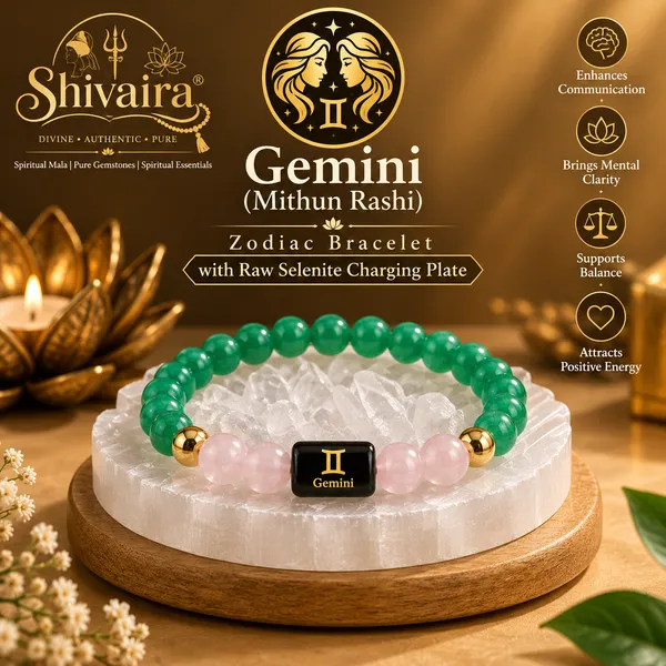 Gemini_(Mithun_Rashi)_Zodiac_Bracelet_with_Raw_Selenite_Charging_Plate