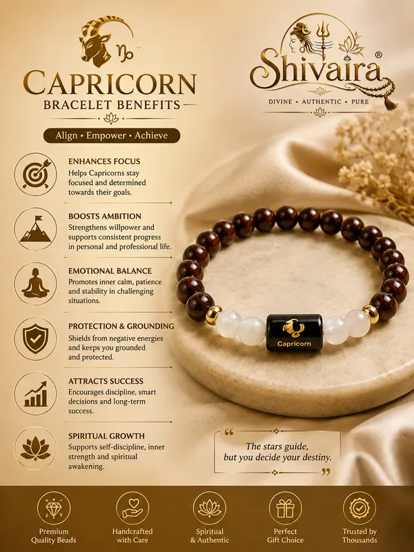 Capricorn_(Makkar_Rashi)_Zodiac_Bracelet_with_Raw_Selenite_Charging_Plate