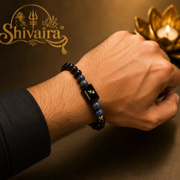 Sagittarius_(Dhanu_Rashi)_Zodiac_Bracelet_with_Raw_Selenite_Charging_Plate