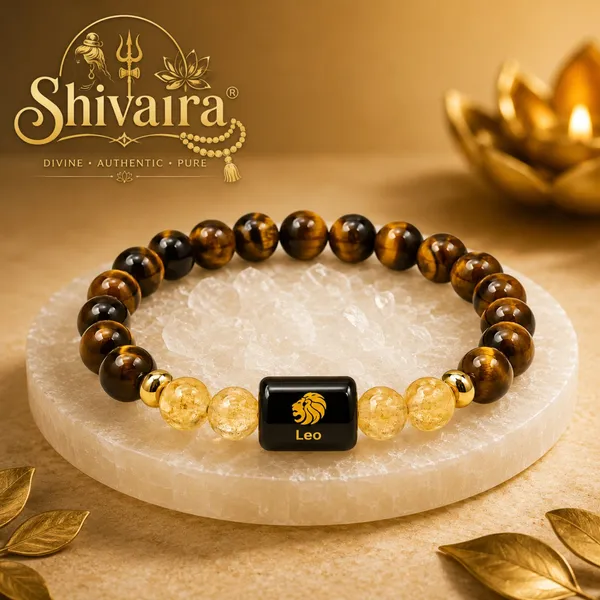Leo_(Singh_Rashi)_Zodiac_Bracelet_with_Raw_Selenite_Charging_Plate