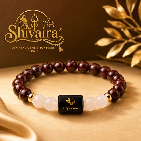 Capricorn_(Makkar_Rashi)_Zodiac_Bracelet_with_Raw_Selenite_Charging_Plate