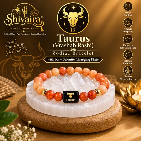 Taurus_(Vrashab_Rashi)_Zodiac_Bracelet_with_Raw_Selenite_Charging_Plate