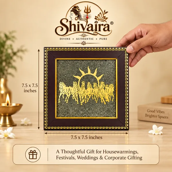 7_Horse_Pyrite_Dust_Photo_Frame_|_Luxury_Vastu_DÃ©cor_for_Home_&_Office