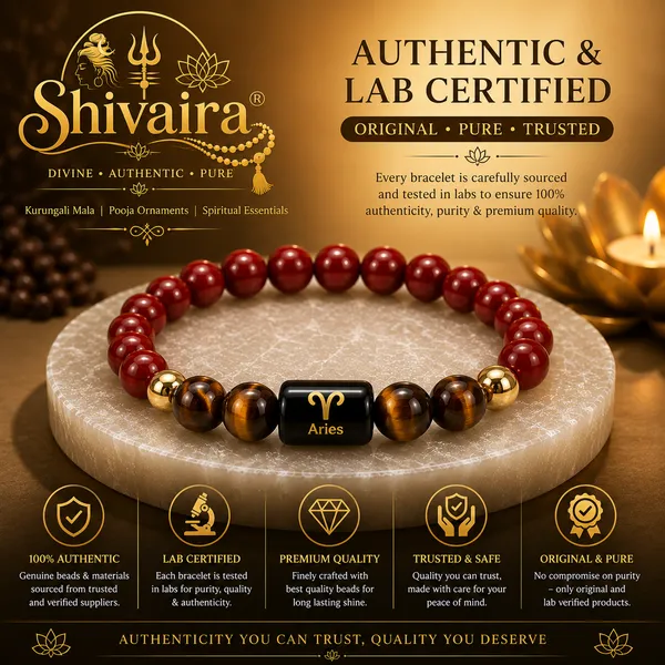 Aries_(Mesh_Rashi)_Zodiac_Bracelet_with_Raw_Selenite_Charging_Plate
