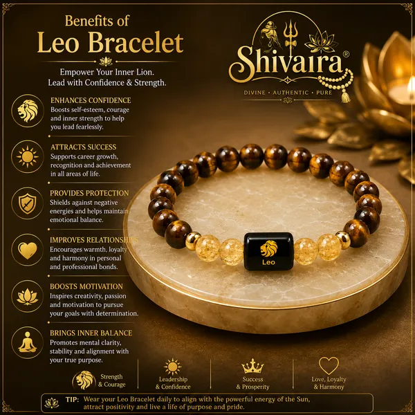 Leo_(Singh_Rashi)_Zodiac_Bracelet_with_Raw_Selenite_Charging_Plate