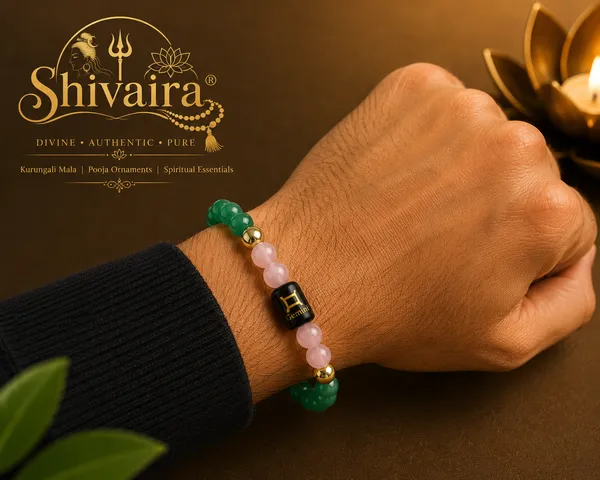 Green_Beads_Gemini_(Mithun_Rashi)_Zodiac_Charm_Bracelet