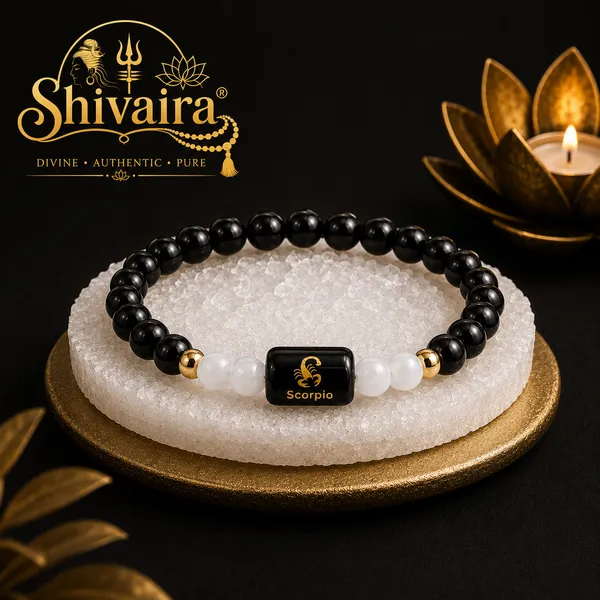 Scorpio_(Vrishchik_Rashi)_Zodiac_Bracelet_with_Raw_Selenite_Charging_Plate