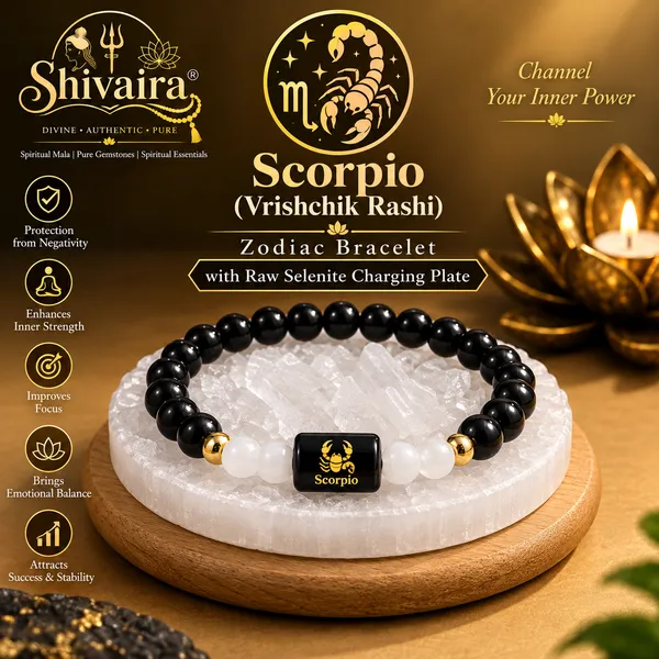 Scorpio_(Vrishchik_Rashi)_Zodiac_Bracelet_with_Raw_Selenite_Charging_Plate