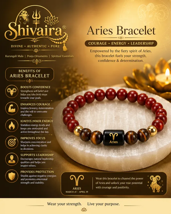 Aries_(Mesh_Rashi)_Zodiac_Bracelet_with_Raw_Selenite_Charging_Plate