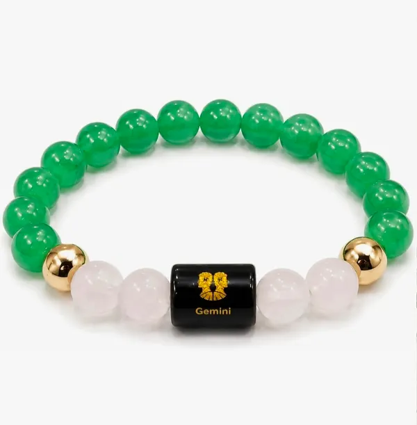 Green_Beads_Gemini_(Mithun_Rashi)_Zodiac_Charm_Bracelet