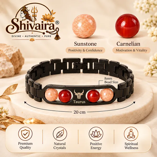 Taurus_Zodiac_Bracelet_|_Vrishabh_Rashi_Bracelet_with_Sunstone_&_Carnelian_|_Shivaira