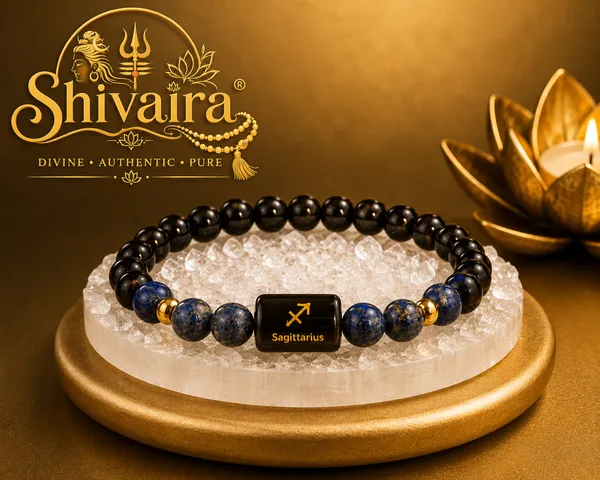 Sagittarius_(Dhanu_Rashi)_Zodiac_Bracelet_with_Raw_Selenite_Charging_Plate